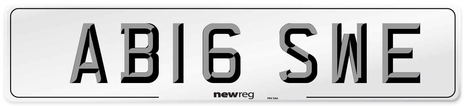 AB16 SWE Number Plate from New Reg